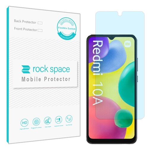 گلس نانو هیدروژل آنتی بلو و ضد ضربه گوشی شیائومی Redmi 10 A Sport برند راک اسپیس 