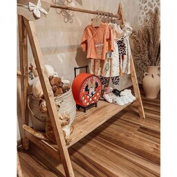 رگال لباس تمام چوب مناسب اتاق کودک 