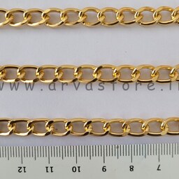 زنجیر کارتیر استیل طلایی سایز 0.8 تراش خورده یک متری