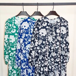 پیراهن ساحلی بلند طرحدار  زنانه   تنوع در رنگ و طرح مناسب تا سایز46