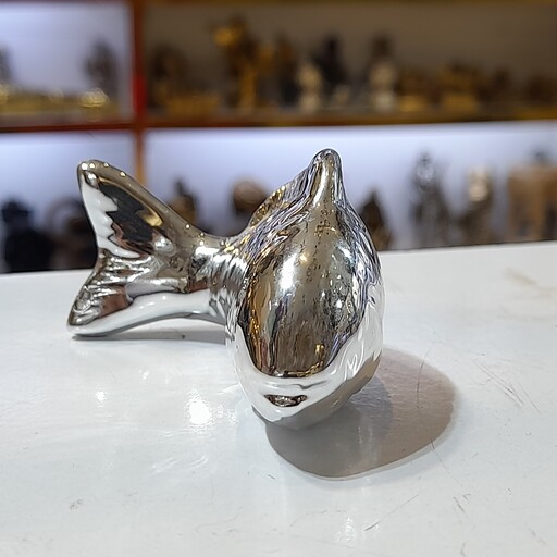 اکسسوری مجسمه ماهی نقره ای کوچولو