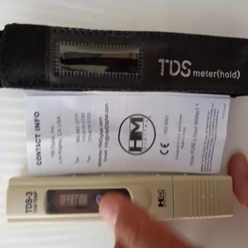 دستگاه سختی سنج آب tds meter تی دی اس متر HM  سه دکمه اورجینال با قابلیت کالیبراسیون (ارسال رایگان)