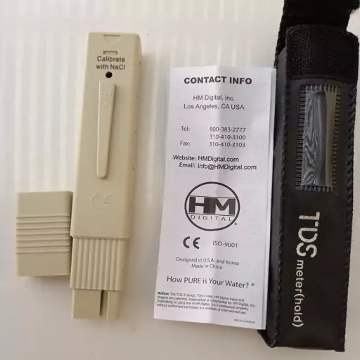 دستگاه سختی سنج آب tds meter تی دی اس متر HM  سه دکمه اورجینال با قابلیت کالیبراسیون (ارسال رایگان)