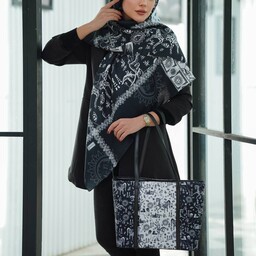 ست کیف و  روسری زنانه طرحدار سنتی اساطیری با کیف مستطیلی ارسال رایگان  mo140