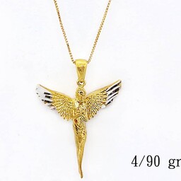 گردن آویز  نقره زنانه طرح فرشته آبکاری طلا با عیار 925