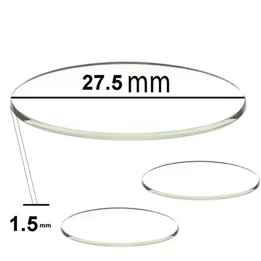 شیشه ساعت مچی مدل 28-27.5-27 بسته سه عددی