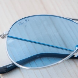 عینک آفتابی زنانه   مردانه ریبنی رنگ بندی آبی روشن