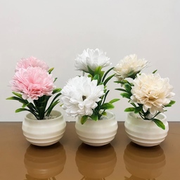 گل مصنوعی مدل مینیاتوری به همراه گلدان با رنگ بندی متنوع