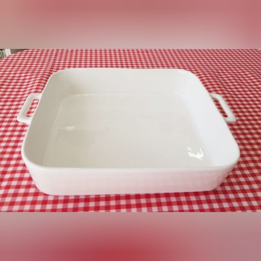تابه مربع دو دسته طرح ترکیه ای جنس سرامیک درجه یک قابل استفاده در فر ماکروفر و ماشین ظرفشویی