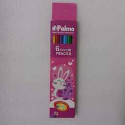 مداد رنگی 6 رنگ پالمو مقوایی