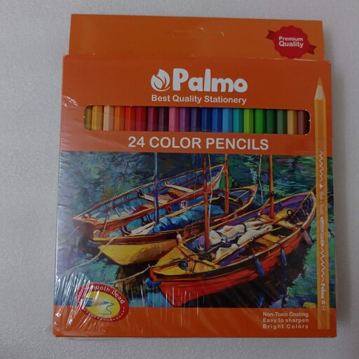 مداد رنگی 24 رنگ پالمو  مقوایی