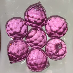 مهره انگور یا گردویی سایز بزرگ رنگ بنفش بسته 5عددی - گلبرگ کریستال لوازم گلسازی خارجی 