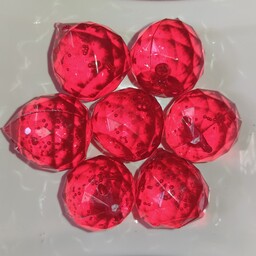 مهره انگور یا گردویی سایز بزرگ رنگ قرمز بسته 5 عددی - گلبرگ کریستال لوازم گلسازی 