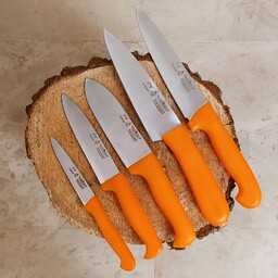 ست چاقو  آشپزخانه حیدری زنجان  با تیغه استیل فولاد و دسته پلکسی با ارسال رایگان 