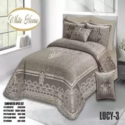 روتختی مخمل شانل white homeمدل Lucy دونفره 8 تکه رنگ بژ