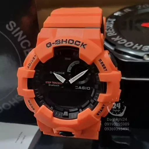 ساعت مچی جی شاک  (جیشاکGSHOCK casio)نارنجی فول اسپرت
مدل  GShock GBA800DG2A
موتور دو زمانه (تمام دکمه ها و موتورها فعال)