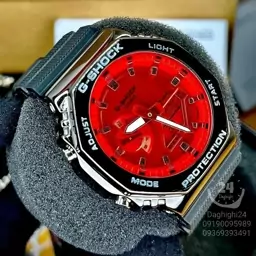 ساعت  مچی جی شاک GA2100 دور فلزی  (جیشاک GShock) های کپی تمام فول تنظیم اتوماتیک با پایتخت کشورها ،اتولایت اتوماتیک