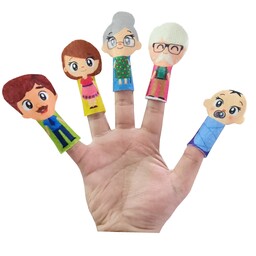 عروسک انگشتی 5 عددی نمدی طرح خانواده 