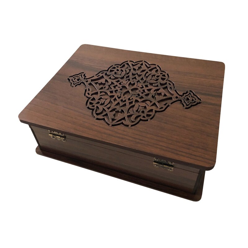 جعبه دمنوش و پذیرایی چوبی مدل T2