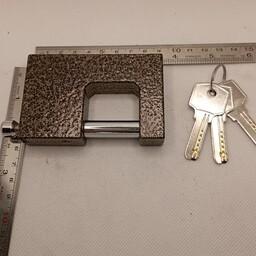 قفل کتابی 90ایساتیس( (به همراه یک جفت جاقفلی پایه  بلند فولادی  رایگان)