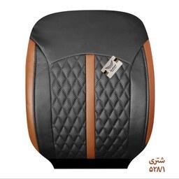 روکش صندلی چرم سوشیانت مدل افرا مناسب ساینا و تیبا یک (1)  در رنگبندی (شتری)