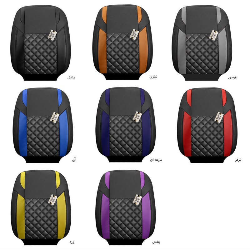 روکش صندلی چرم سوشیانت مدل کاج مناسب برای  پراید 131 و 132 در رنگبندی (قرمز)