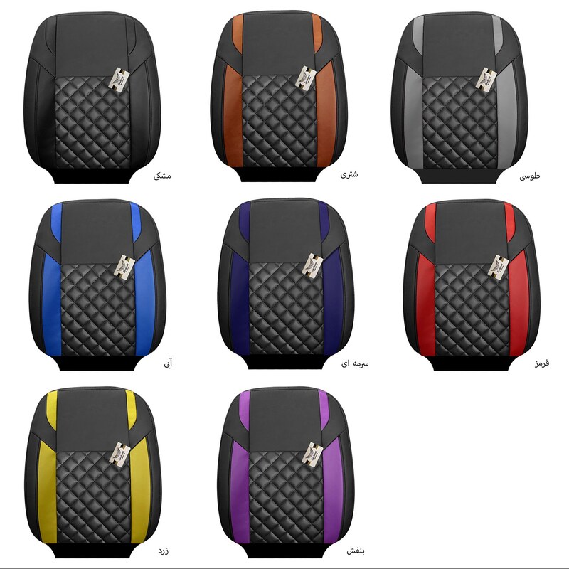 روکش صندلی چرم سوشیانت مدل کاج مناسب برای  پراید 131 و 132 در رنگبندی (مارون)