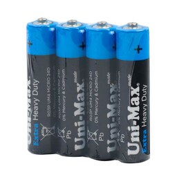 باتری چهارتایی نیم قلمی Uni-Max R03P-UM4 1.5V AAA
