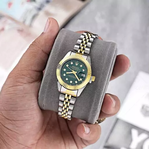 ساعت مچی زنانه رولکس ROLEX طرح  مدل 1628 دارای جعبه و باطری اضافه