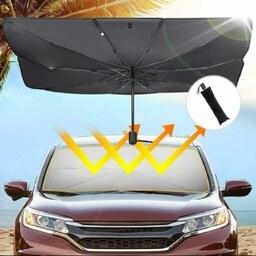 آفتابگیر شیشه جلو اتومبیل چتری سایبان اتومبیل سایه بان برای شیشه جلو ماشین تاشو 