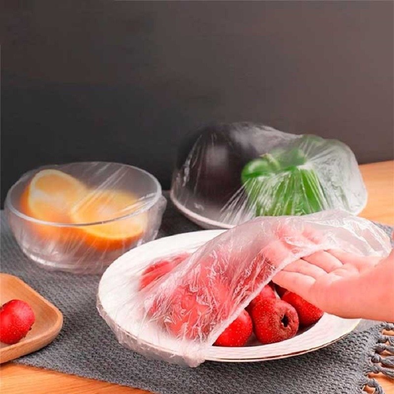 کاور پلاستیکی چند منظوره بهداشتی جهت پوشش ظروف غذا  کاور کفش روکش مو در آرایشگاه ها و میوه جات غذا 100 عددی