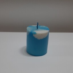 شمع استوانه ای با طرح ابر در آسمان با فیتیله دیر سوز