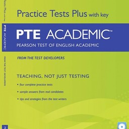 کتاب نمونه سوالات آزمون پی تی ای اکادمیک  pte academic practice test plus