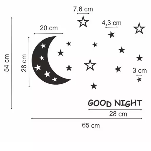اینه دکوراتیو پدیده پلاس مدل ماهوستاره مناسب اتاق کودک