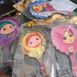 آینه دستی دخترانه بسته 10 عددی طرح های کودکانه و حجاب  ویژه جشن تکلیف روز دانش آموز جشن الفبا
