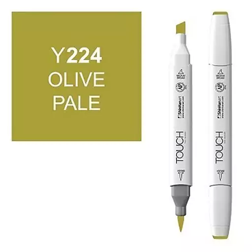 ماژیک براش دو سر تاچ Olive Pale کد Y224