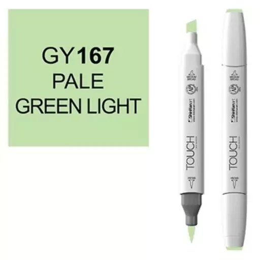 ماژیک براش دو سر تاچ Pale Green Light  کد GY 167