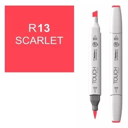 ماژیک براش دو سر تاچ Scarlet کد R 13