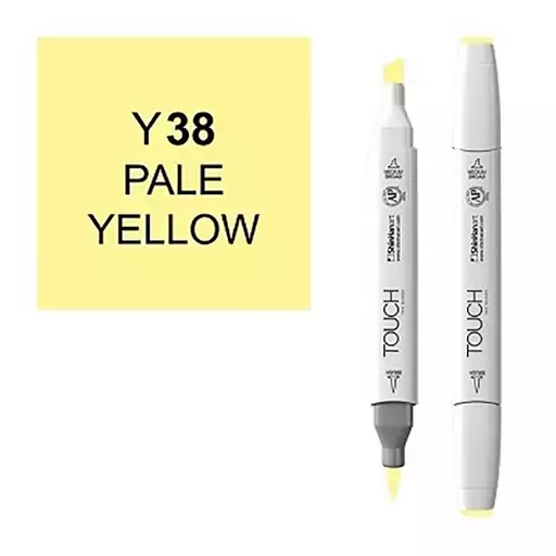 تاچ ماژیک براش  دو سر Pale Yellow کد Y38