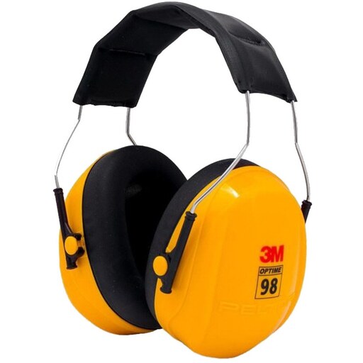 محافظ گوش 3M مدل پلتور اپتیم 98 زردرنگ کاهش صدا 25 db 