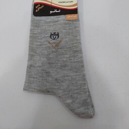 جوراب مردانه نانو ساق بلند یک عدد رنگ  طوسی روشن مناسب برای آقایان 