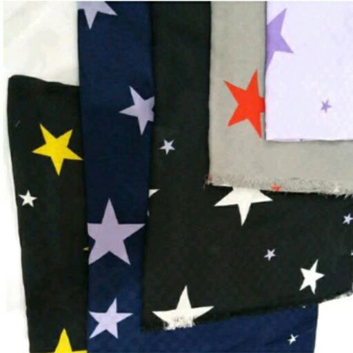 روسری ستاره ای نخی خنک و سبک رنگ بندی طبق تصویر دوم
