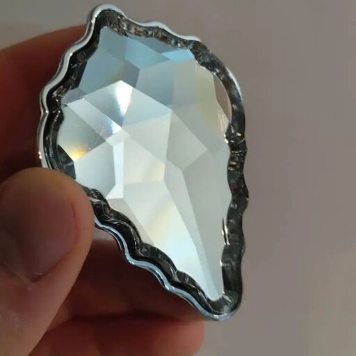 دستگیره کریستالی وارداتی مدل اشکی الماسی بدنه طلایی رنگ ثابت 7 سال ضمانت 