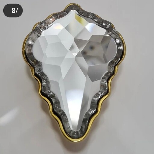دستگیره کریستالی وارداتی مدل اشکی الماسی بدنه طلایی رنگ ثابت 7 سال ضمانت 