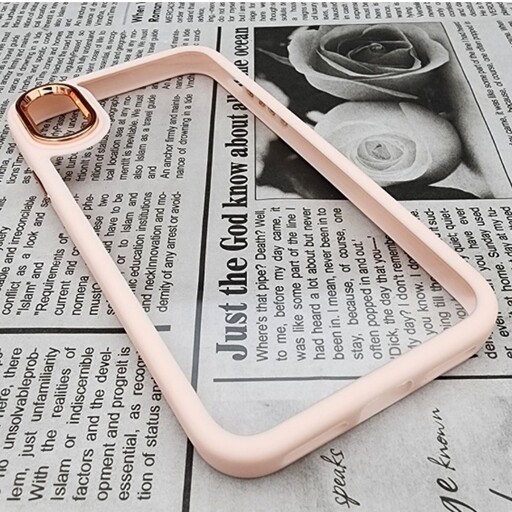 کاور گوشی iPhone XR آیفون اورجینال متال کیس Metal طرح پشت طلق شفاف دور سیلیکونی