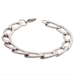 دستبند مردانه  زنجیری -  استیل - مدل TBR-53 - نقره ای