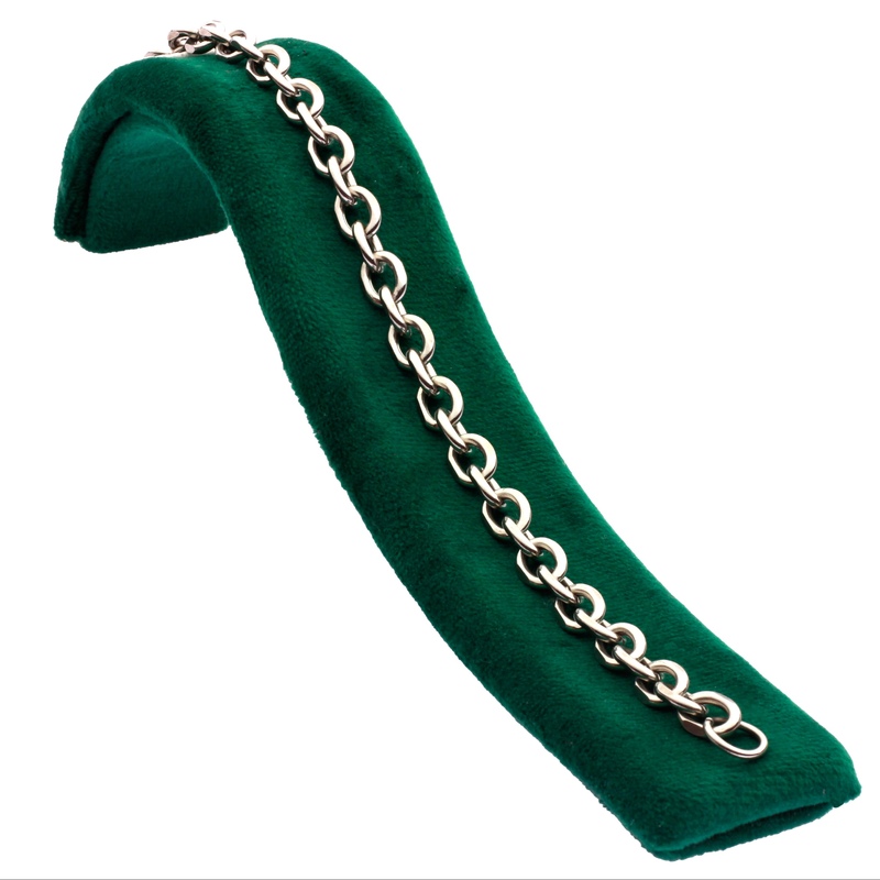 دستبند  زنانه ومردانه  زنجیری -  استیل - مدل TBR-95 - نقره ای