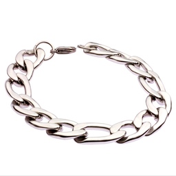دستبند مردانه  زنجیری -  استیل - مدل TBR-78 - نقره ای