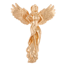 آویز گردنبند زنانه ژوپینگ مدل فرشته کد پلاک دخترانه ژوپینگ رنگ ثابت بدون حساسیت ابکاری طلا