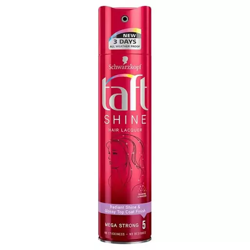 اسپری مو تافت مدل Shine glossy حجم 230 میلی لیتر